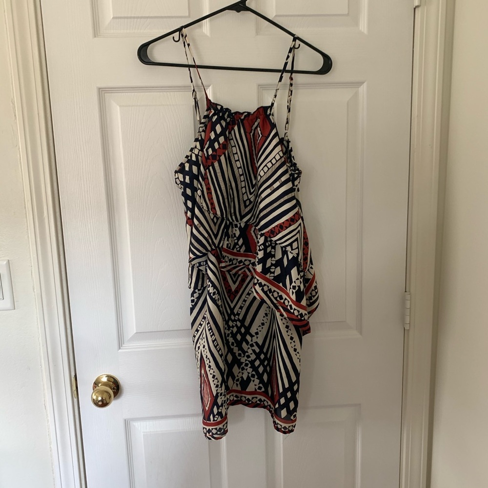 Silky geometric dress